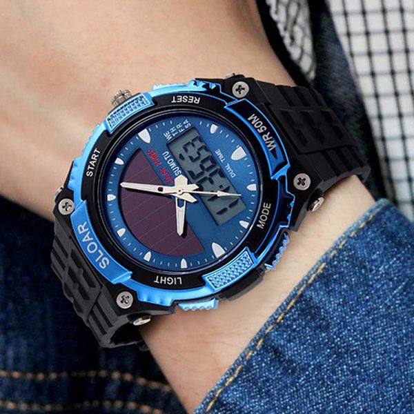 men's watches sports solar power clock dual time display waterproof electronic wrist watch watches digital watch montre homme, Slivery;brown
men's watches sports solar power clock dual time display waterproof electronic wrist watch watches digital watch montre homme, Slivery;brown