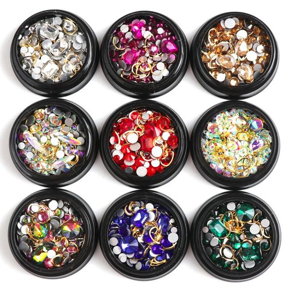 1 box mixed 3d rhinestones nail art decorations diverse gems crystal jewelry ab shiny stones charms glass manicure accessories, Silver;gold
1 box mixed 3d rhinestones nail art decorations diverse gems crystal jewelry ab shiny stones charms glass manicure accessories, Silver;gold