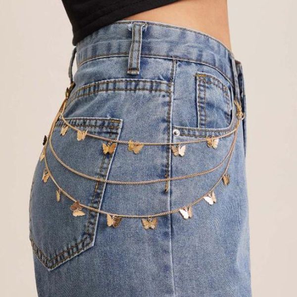 punk multi layer butterfly belt waist chain pants chain hook keychain jewelry b36d, Silver
punk multi layer butterfly belt waist chain pants chain hook keychain jewelry b36d, Silver