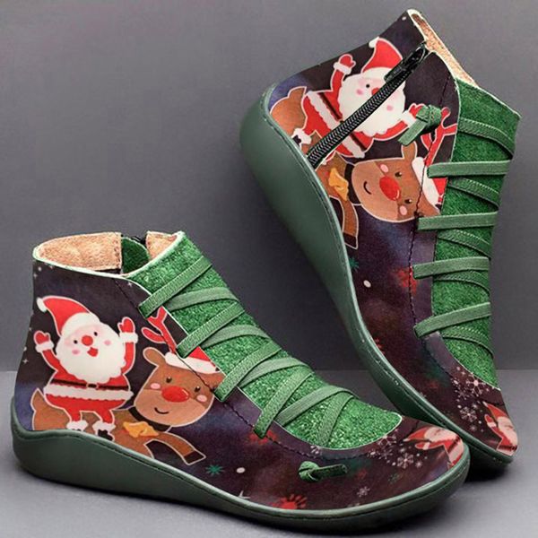 christmas party women boots causal lovely cartoon santa claus printed short floss soft snow boots retro fashion female shoes, Black
christmas party women boots causal lovely cartoon santa claus printed short floss soft snow boots retro fashion female shoes, Black