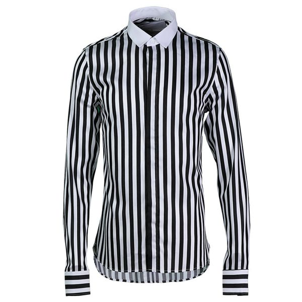 minglu classic striped mens shirts fashion trend long sleeve mens dress shirt camisa masculina mens shirts casual slim fit 4xl, White;black
minglu classic striped mens shirts fashion trend long sleeve mens dress shirt camisa masculina mens shirts casual slim fit 4xl, White;black