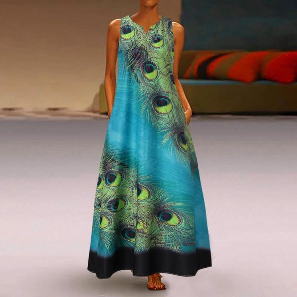 2020 summer bohemian sundress elegant luxury peacock printed women sleeveless long maxi vestidos dresses robe femme plus size, Black;gray
2020 summer bohemian sundress elegant luxury peacock printed women sleeveless long maxi vestidos dresses robe femme plus size, Black;gray