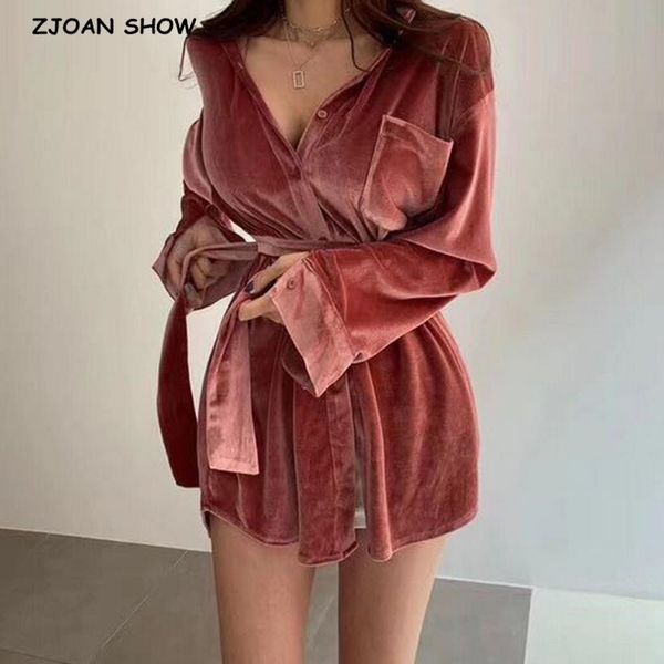 highstreet 2020 spring lapel long sleeve velour shirt with belt women long drop sleeve tie bow sashes blouse velvet causal, White
highstreet 2020 spring lapel long sleeve velour shirt with belt women long drop sleeve tie bow sashes blouse velvet causal, White