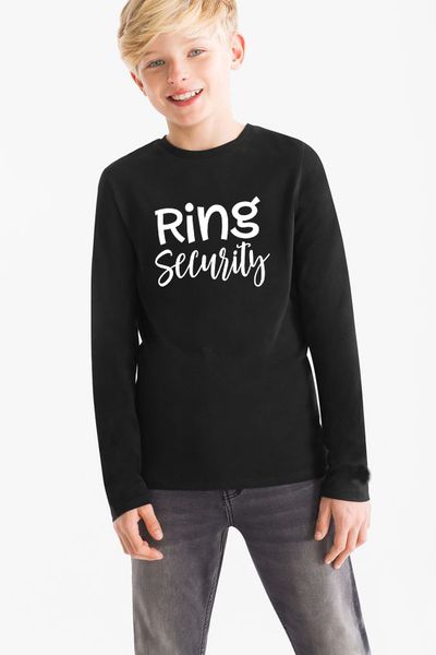 kids child ring bearer ring security cute boys wedding t shirt casual long sleeve kids tees children's clothing wear, Blue
kids child ring bearer ring security cute boys wedding t shirt casual long sleeve kids tees children's clothing wear, Blue
