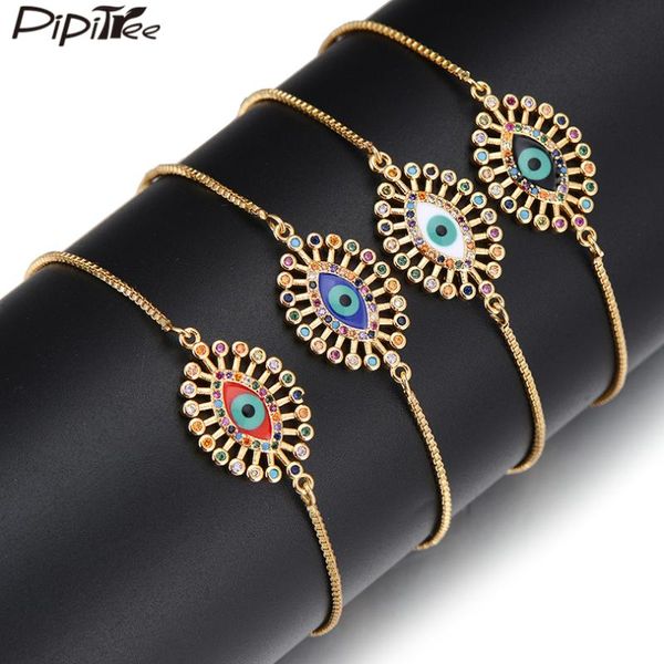 pipitree fashion evil eye bracelet for women lady copper cubic zirconia enamel charm slider bracelet hip hop jewelry gift, Golden;silver
pipitree fashion evil eye bracelet for women lady copper cubic zirconia enamel charm slider bracelet hip hop jewelry gift, Golden;silver