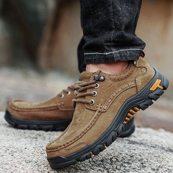 size 38-47 mens walking boots vintage full genuine leather rubber sole non-slip shoes outdoor sneakers male business footwear, Black
size 38-47 mens walking boots vintage full genuine leather rubber sole non-slip shoes outdoor sneakers male business footwear, Black