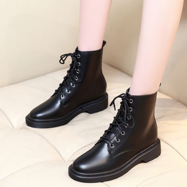 dijigirls fashion comfortable black flat riding boots lace-up round toed knight boots women winter shoes booties ankle leather 9
dijigirls fashion comfortable black flat riding boots lace-up round toed knight boots women winter shoes booties ankle leather 9