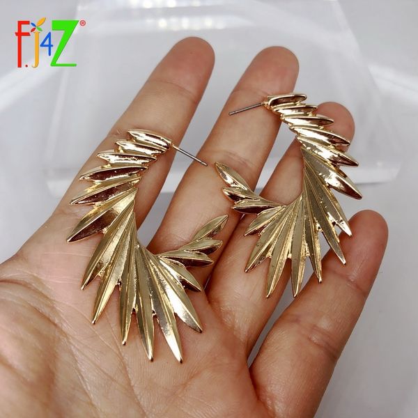 f.j4z chic earrings for women hyperbole golden alloy spike hoop earring ladies punk party show jewelry dropship, Golden;silver
f.j4z chic earrings for women hyperbole golden alloy spike hoop earring ladies punk party show jewelry dropship, Golden;silver
