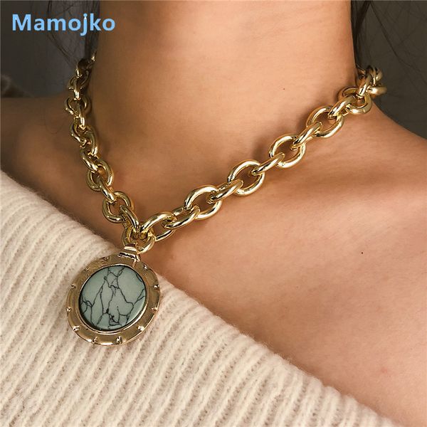 mamojko punk miami round coin pendant choker necklace vintage green stone blue crystal dangle thick chain long necklace jewelry, Golden;silver
mamojko punk miami round coin pendant choker necklace vintage green stone blue crystal dangle thick chain long necklace jewelry, Golden;silver