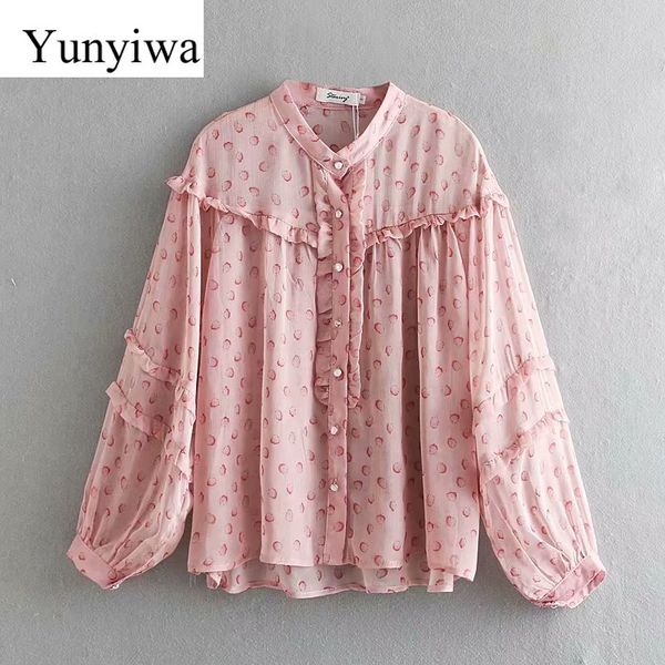2019 new women sweet agaric lace printing casual loose blouse o neck lantern sleeve shirts women chic blusas chemise, White
2019 new women sweet agaric lace printing casual loose blouse o neck lantern sleeve shirts women chic blusas chemise, White