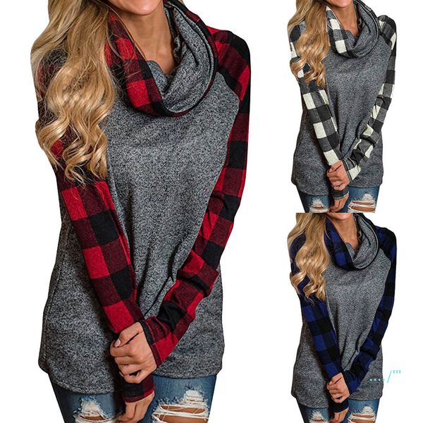 5xl women plaid panel raglan t-shirts long sleeve pullover t-shirt fashion plus size heaps collar sweatshirt spring autumn shirt, White
5xl women plaid panel raglan t-shirts long sleeve pullover t-shirt fashion plus size heaps collar sweatshirt spring autumn shirt, White