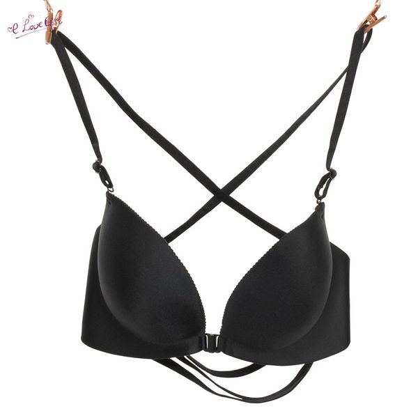e lovegirl women thick 5/8 cup bras lace lingerie no steel ring khaki wireless front closure bra push up chest bra, Red;black
e lovegirl women thick 5/8 cup bras lace lingerie no steel ring khaki wireless front closure bra push up chest bra, Red;black