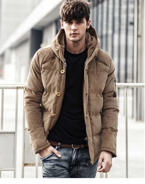 winter mens corduroy coat designer hooded thick jacket fashion mens solid color zipper outerwear, Black;brown
winter mens corduroy coat designer hooded thick jacket fashion mens solid color zipper outerwear, Black;brown