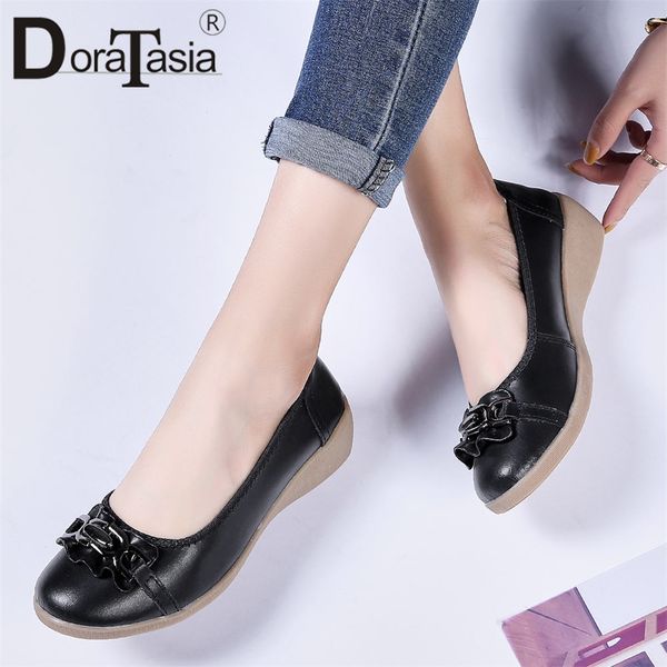 doratasia 35-45 new fashion decoration ladies genuine leather flats women casual boat flats summer spring loafers shoes woman, Black
doratasia 35-45 new fashion decoration ladies genuine leather flats women casual boat flats summer spring loafers shoes woman, Black