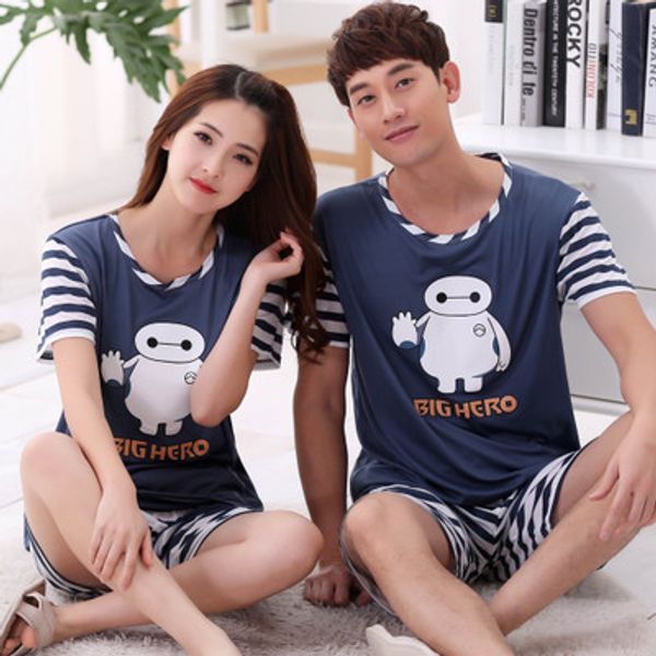 summer couples pajamas plus short sleeve shorts qmilch cartoon cute men's ladies home leisure suit, Black;red
summer couples pajamas plus short sleeve shorts qmilch cartoon cute men's ladies home leisure suit, Black;red