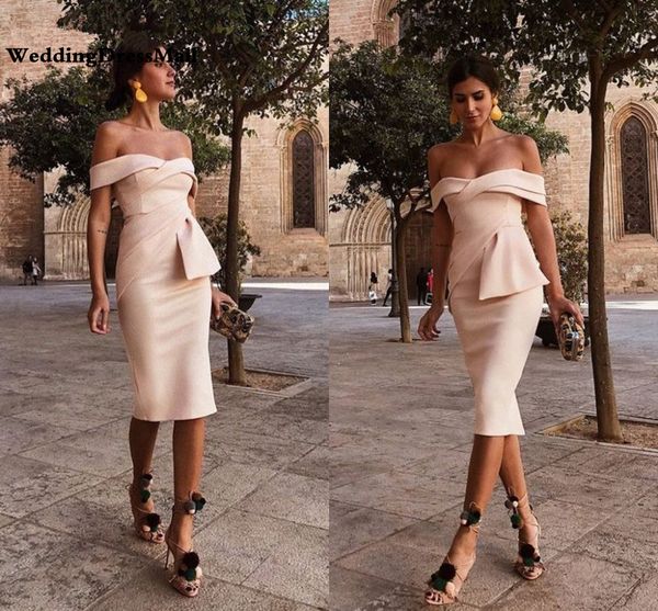 2021 champagne short satin cocktail dresses plus size off shoulder knee length simple arabic formal evening party dress, Black
2021 champagne short satin cocktail dresses plus size off shoulder knee length simple arabic formal evening party dress, Black