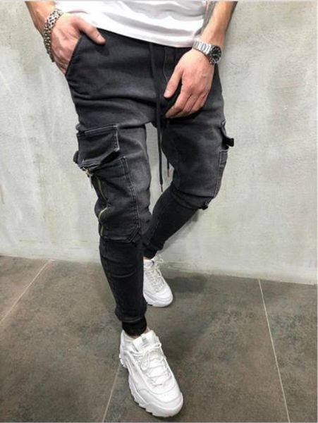 mens designer solid color jeans casual drawstring pencil pants fashion streetwear style long pants mens clothing, Blue
mens designer solid color jeans casual drawstring pencil pants fashion streetwear style long pants mens clothing, Blue