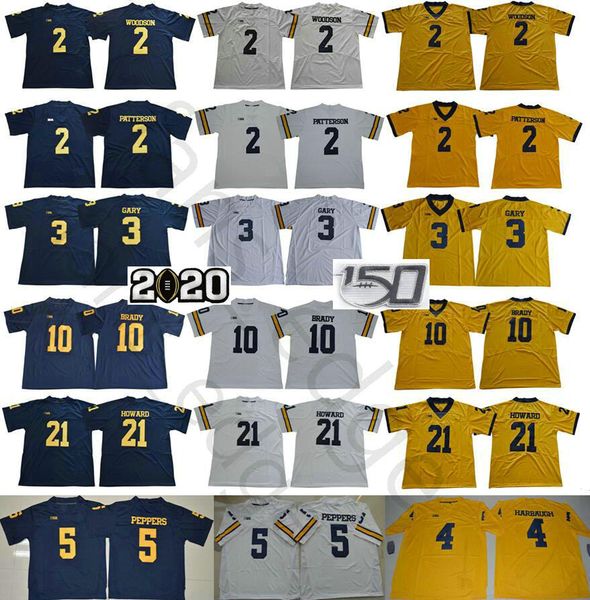 ncaa michigan wolverines 3 rashan gary 21 desmond howard 10 tom brady 4 jim harbaugh shea patterson jabrill peppers 150th football jersey, Black
ncaa michigan wolverines 3 rashan gary 21 desmond howard 10 tom brady 4 jim harbaugh shea patterson jabrill peppers 150th football jersey, Black