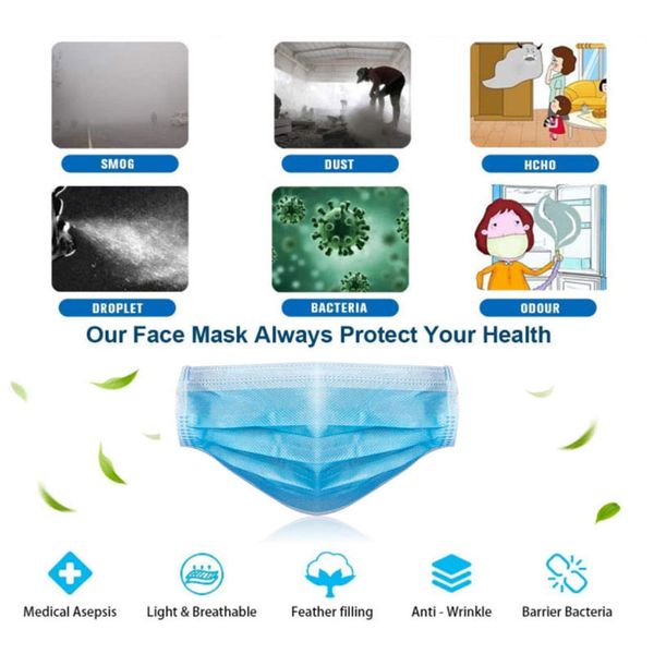 50pcs disposable masks 3-layer filter dustproof non-woven masks soft breathable anti flu hygiene face mask fast delivery
50pcs disposable masks 3-layer filter dustproof non-woven masks soft breathable anti flu hygiene face mask fast delivery