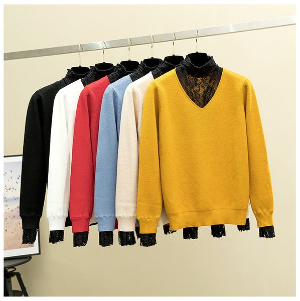 olome 2019 кружева turtlrneck женщины свитер chic пуловер top осень зима элегантный трикотаж с длинным рукавом рождество свитера прицепные, White;black
olome 2019 кружева turtlrneck женщины свитер chic пуловер top осень зима элегантный трикотаж с длинным рукавом рождество свитера прицепные, White;black