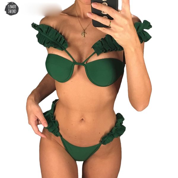 new 2019 green bikini push up swimsuit female pieces women two bikini set with bra cup bather bathing suit swim, White;black
new 2019 green bikini push up swimsuit female pieces women two bikini set with bra cup bather bathing suit swim, White;black