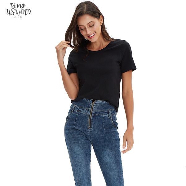 womens new round neck casual solid color cotton summer t shirt short sleeve tee shirt for ladies m30146, White
womens new round neck casual solid color cotton summer t shirt short sleeve tee shirt for ladies m30146, White
