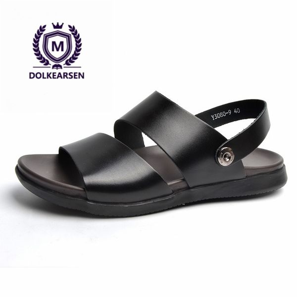 dolkearsen 2018 summer men's sandals genuine leather simple black comfortable men beach shoes cow leather open-toe sandals men
dolkearsen 2018 summer men's sandals genuine leather simple black comfortable men beach shoes cow leather open-toe sandals men