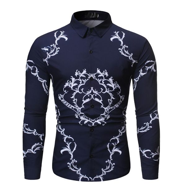 feitong 2019 new shirt men autumn winter printed long sleeve shirt blouse, White;black
feitong 2019 new shirt men autumn winter printed long sleeve shirt blouse, White;black