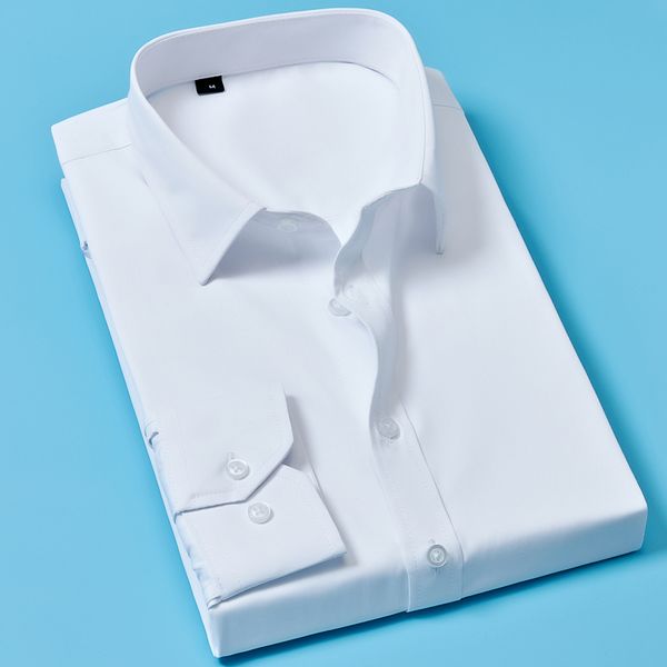 plus size men dress shirts long sleeve solid business formal white man shirt fashion male social big size shirts, White;black
plus size men dress shirts long sleeve solid business formal white man shirt fashion male social big size shirts, White;black