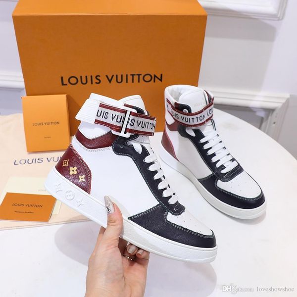 mens driving shoes and women shoes luxury monogram canvas high sneaker fashion genuine leather trainer shoes with box, Black
mens driving shoes and women shoes luxury monogram canvas high sneaker fashion genuine leather trainer shoes with box, Black