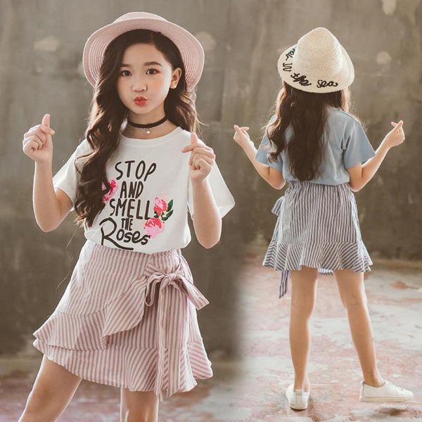 teen kids girls letter roses short sleeve t shirt falbala dress skirt set children's sets ropa de niña summer clothing, White
teen kids girls letter roses short sleeve t shirt falbala dress skirt set children's sets ropa de niña summer clothing, White