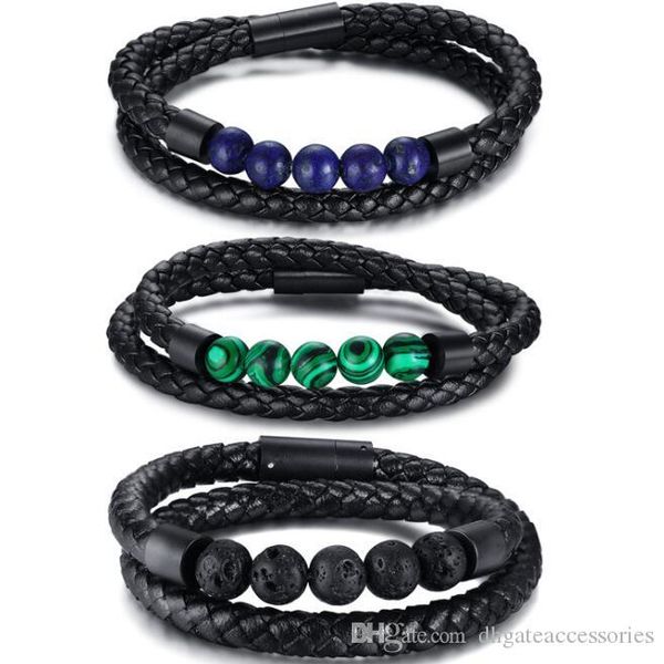 men's bracelets malachite microfiber leather double ring hand strap stainless steel europe and america fan black bracelet, Golden;silver
men's bracelets malachite microfiber leather double ring hand strap stainless steel europe and america fan black bracelet, Golden;silver