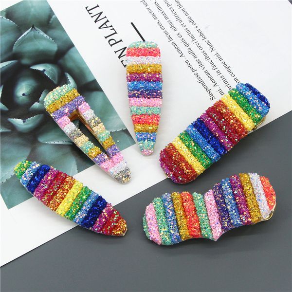 european and usa selling fashion hair pins rainbow shinning paillette colorful luxury designer hair clips, Black;brown
european and usa selling fashion hair pins rainbow shinning paillette colorful luxury designer hair clips, Black;brown