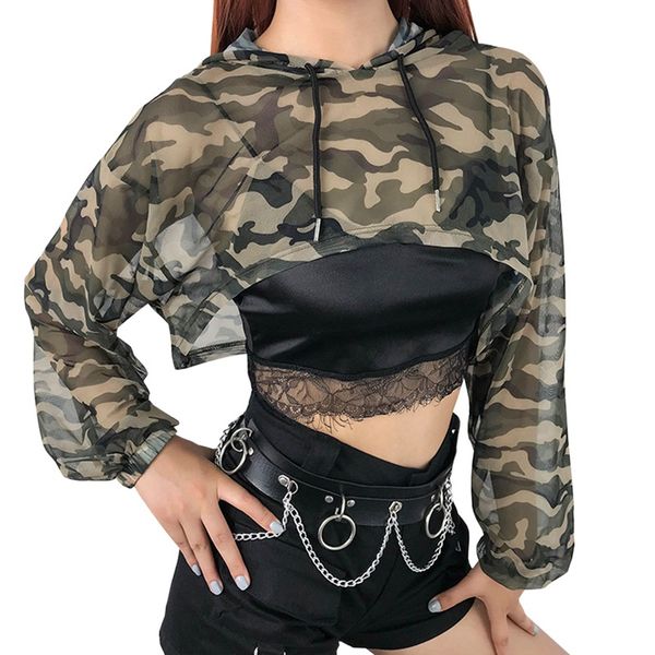 camouflage crop female t-shirt mesh sheer hooded t-shirts for women 2020 autumn new tee shirt sale, White
camouflage crop female t-shirt mesh sheer hooded t-shirts for women 2020 autumn new tee shirt sale, White