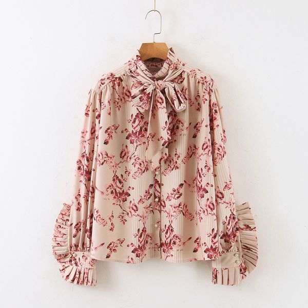 fashion loose floral chiffon blouse women ruffles lace up bow plus size printed design bottoming shirt ladies xb255, White
fashion loose floral chiffon blouse women ruffles lace up bow plus size printed design bottoming shirt ladies xb255, White