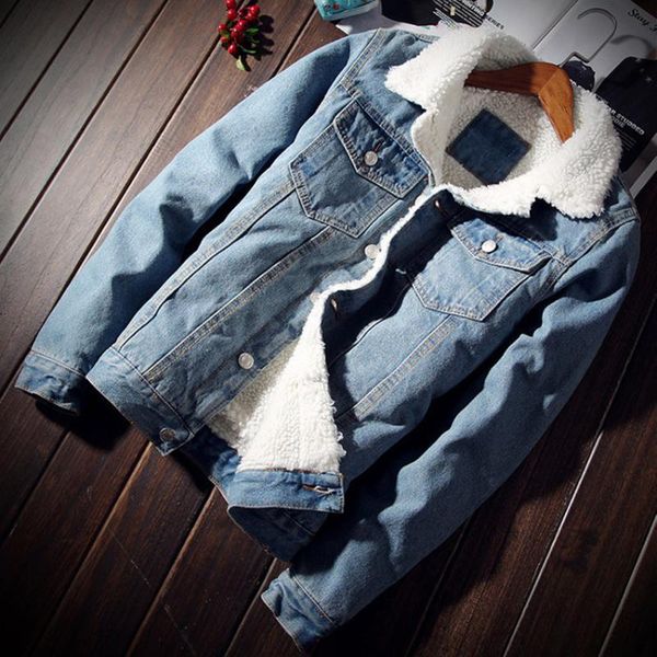 naranjasabor autumn winter men's denim coats men fleece jacket warm thick jeans male slim casual windbreakers 5xl n415, Black;brown
naranjasabor autumn winter men's denim coats men fleece jacket warm thick jeans male slim casual windbreakers 5xl n415, Black;brown