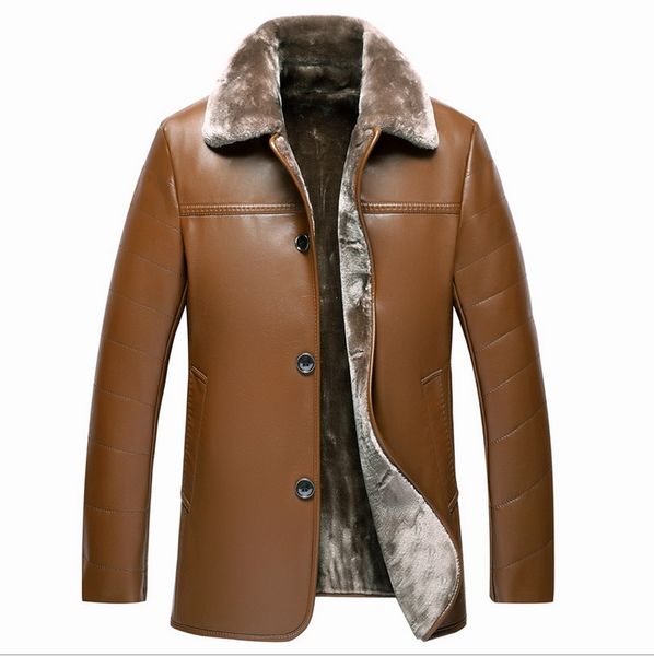2018 fashion brand winter men's faux leather outerwear coats male thick fur linning warm windproof jacket 4xl, Black
2018 fashion brand winter men's faux leather outerwear coats male thick fur linning warm windproof jacket 4xl, Black