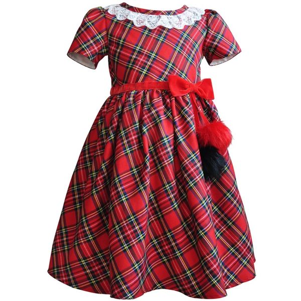 girls holiday plaid dresses red checked toddler kids outfits christmas party events ball gown with velvet trim,furry balls, Red;yellow
girls holiday plaid dresses red checked toddler kids outfits christmas party events ball gown with velvet trim,furry balls, Red;yellow