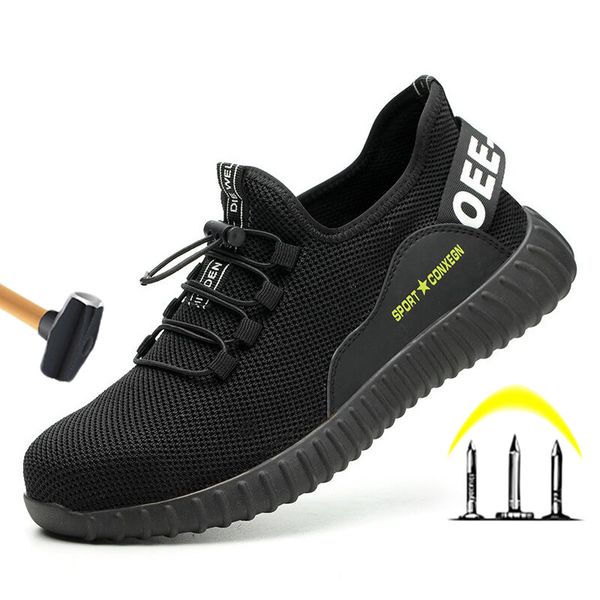 work safety boots men shoes steel toe work boots indestructible shoes men lightweight casual male plus size, Black
work safety boots men shoes steel toe work boots indestructible shoes men lightweight casual male plus size, Black