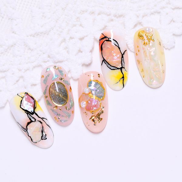 colorful 3d nail art decorations ab color natural shell slice diy nail decals stickers manicure accessories, Black
colorful 3d nail art decorations ab color natural shell slice diy nail decals stickers manicure accessories, Black