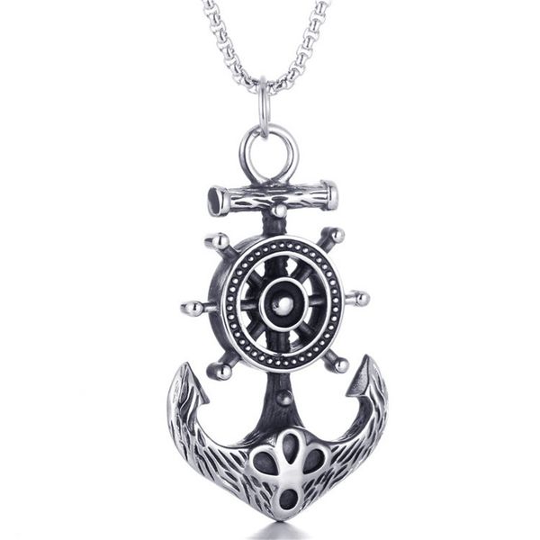 titanium steel pirate ship anchor pendant punk necklace retro fashion man stainless steel casting rudder pendant manufacturers d, Silver
titanium steel pirate ship anchor pendant punk necklace retro fashion man stainless steel casting rudder pendant manufacturers d, Silver