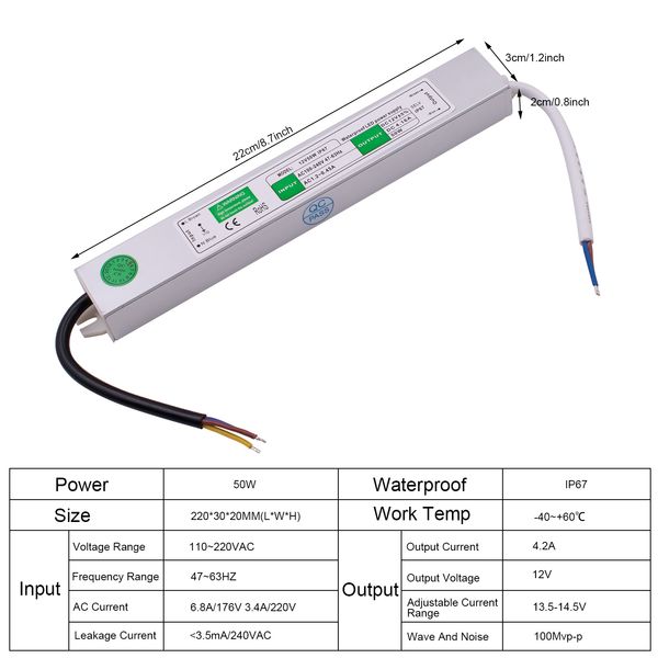 waterproof 50w led power supply driver transformer adapter to 12 volt dc output led transformer for led light us stock
waterproof 50w led power supply driver transformer adapter to 12 volt dc output led transformer for led light us stock