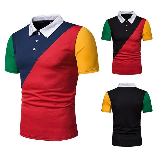 t-shirt men's 2019 new style summer men mixed colors loose-fit ouma short sleeve polo t-shirt d53, White;black
t-shirt men's 2019 new style summer men mixed colors loose-fit ouma short sleeve polo t-shirt d53, White;black