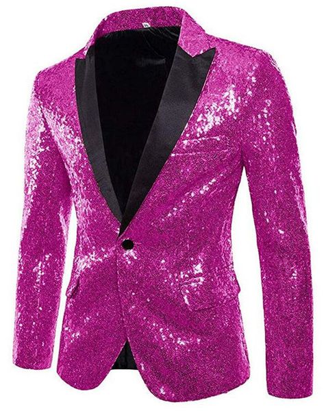 fashion fushcia men show coat men's shiny sequins suit jacket blazer one button tuxedo for party wedding banquet prom, White;black
fashion fushcia men show coat men's shiny sequins suit jacket blazer one button tuxedo for party wedding banquet prom, White;black