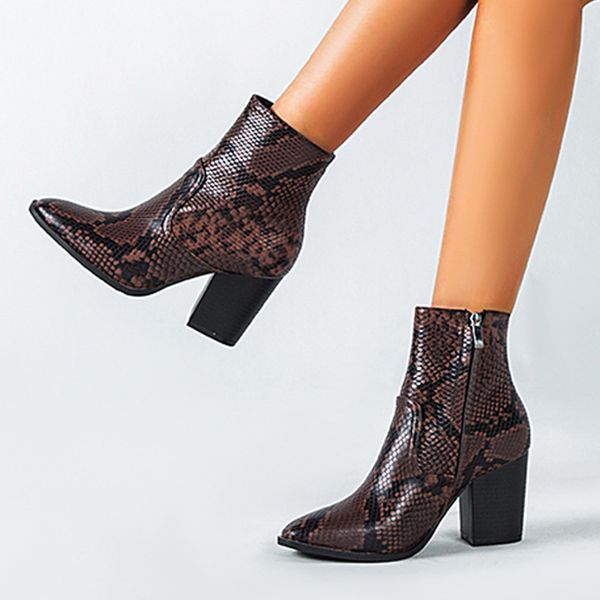 snake pattern ankle boots woman shoes new arrival square heel waterproof winter boots women square heel leather short boot drop, Black
snake pattern ankle boots woman shoes new arrival square heel waterproof winter boots women square heel leather short boot drop, Black