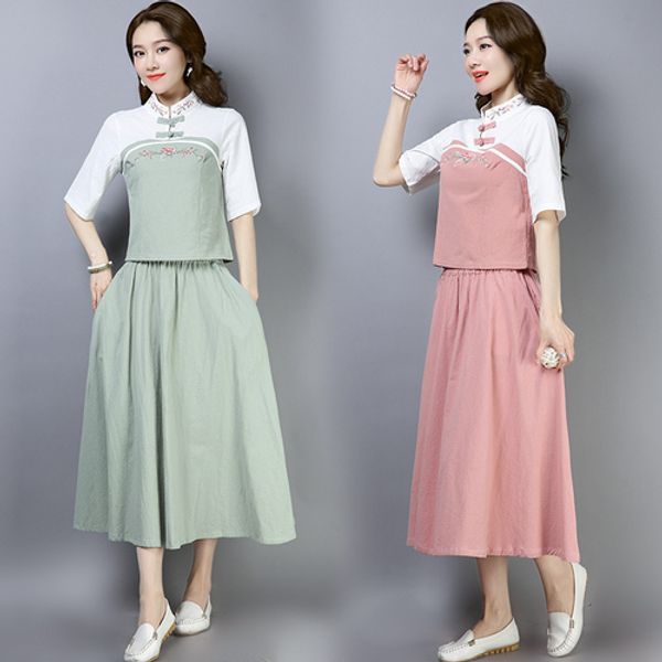 cotton linen two piece set and pants tracksuit women retro year-old female costume casual ensemble femme deux pieces ukraine, White
cotton linen two piece set and pants tracksuit women retro year-old female costume casual ensemble femme deux pieces ukraine, White