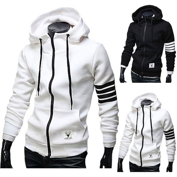 men hoodies sweatshirt casual male hooded jacket long sleeve slim design mens zipper hoodie black /white color with pocket
men hoodies sweatshirt casual male hooded jacket long sleeve slim design mens zipper hoodie black /white color with pocket