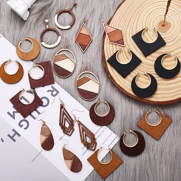 17km classic natural wood hollow dangle earrings for women fashion 3 color splice geometric drop earring 2019 new design jewelry, Silver
17km classic natural wood hollow dangle earrings for women fashion 3 color splice geometric drop earring 2019 new design jewelry, Silver