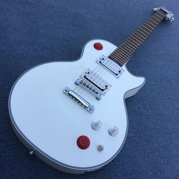 new custom shop kill switch buckethead style guitar 24 frets electric guitar, alpine white guitarra, white guitar180418 
new custom shop kill switch buckethead style guitar 24 frets electric guitar, alpine white guitarra, white guitar180418
