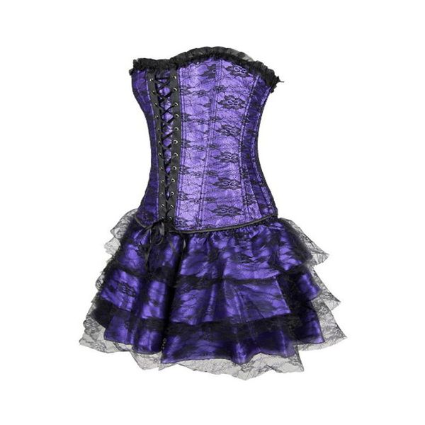 purple woman corset gothic jacquard corset burlesque exotic skirt overbust bustier dance dress halloween decoration, Black;white
purple woman corset gothic jacquard corset burlesque exotic skirt overbust bustier dance dress halloween decoration, Black;white